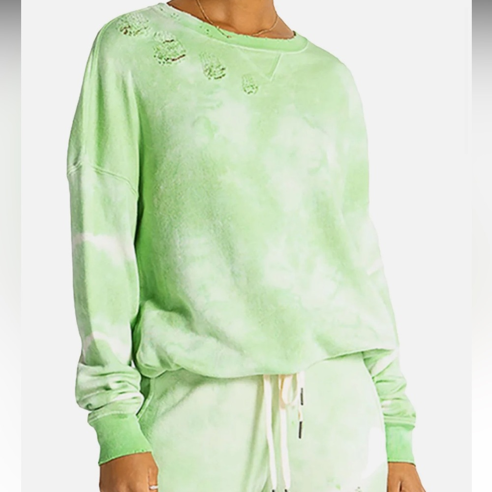 N: Philanthropy sweatshirt green tie dye new Small S